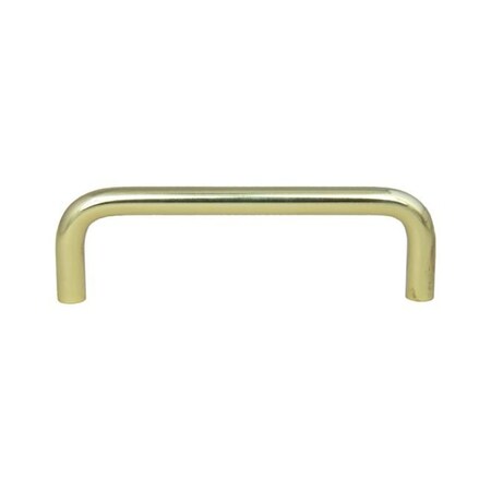 Crown 4"  Wire Cabinet Pull with 3-3/4" Center to Center Polished Brass Finish CHP396PB
